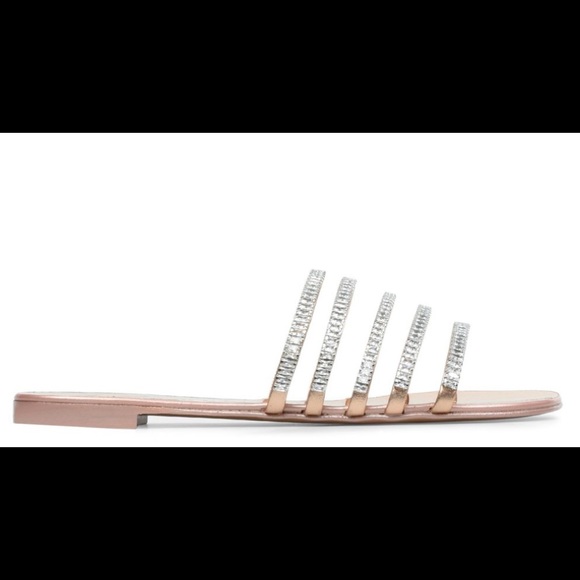 giuseppe zanotti BNIB baguette crystal strap slide - Picture 2 of 10